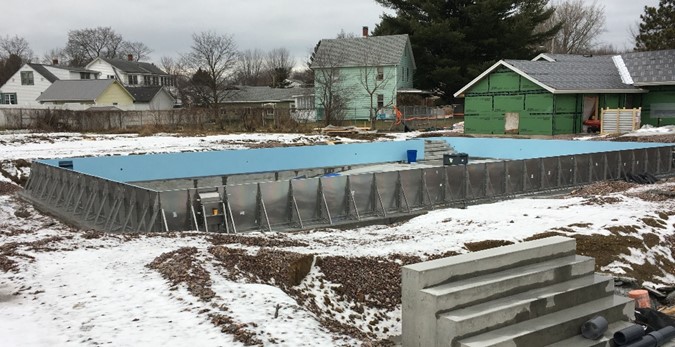 Winooski pool construction